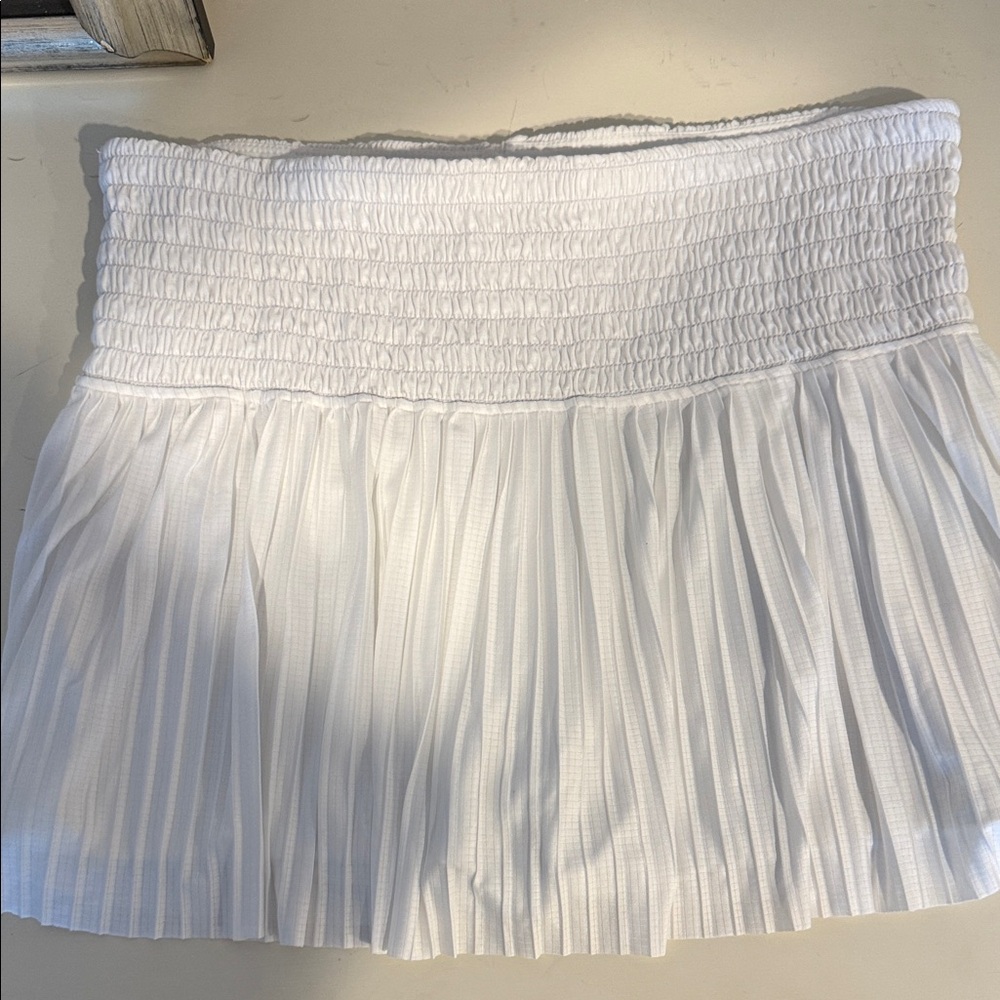 Lucky in Love White Pleated Tennis Skort